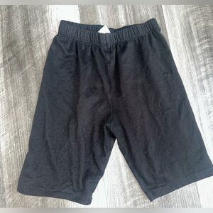Kids Black Stretch Cotton Shorts
